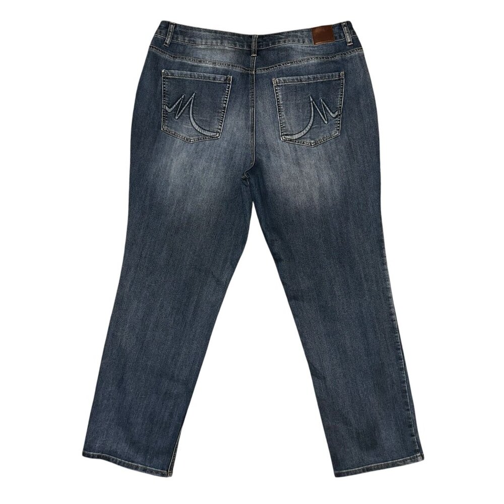 Maurices Plus Size Straight Leg Jeans Womens 20W 31 Medium Wash Pockets Logo - Picture 5 of 8